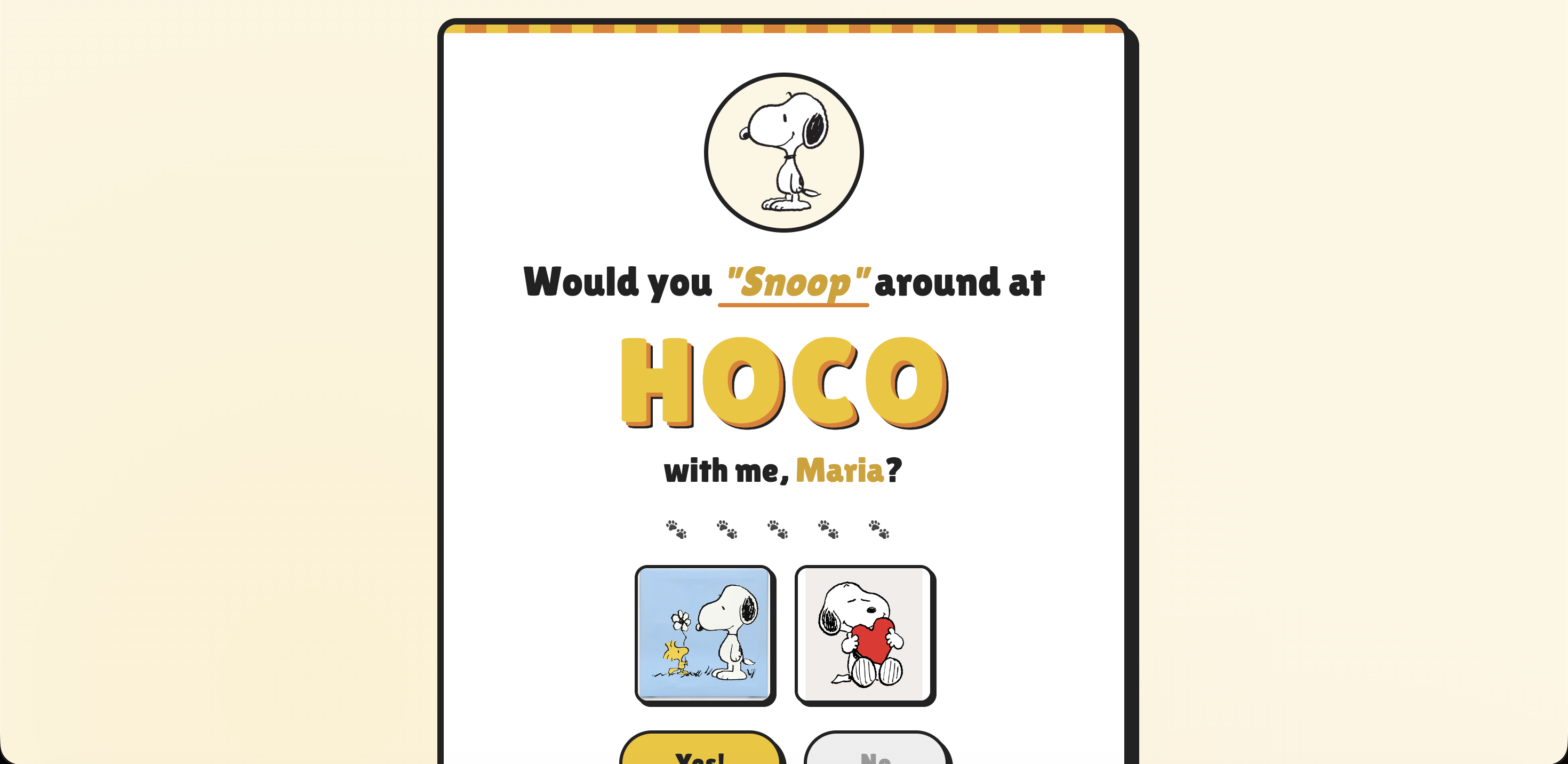Homecoming Proposal screenshot